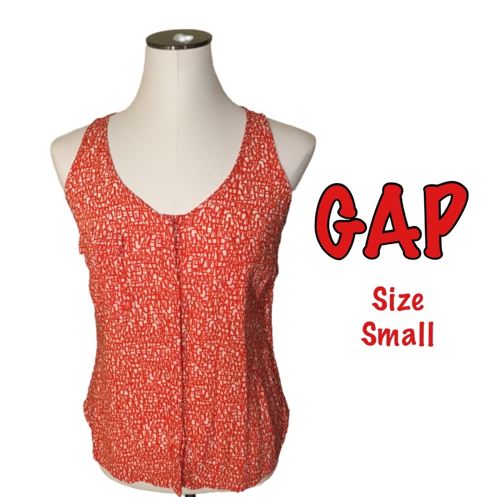 Gap Orange and White Size Small Blouse / Tank 🧡